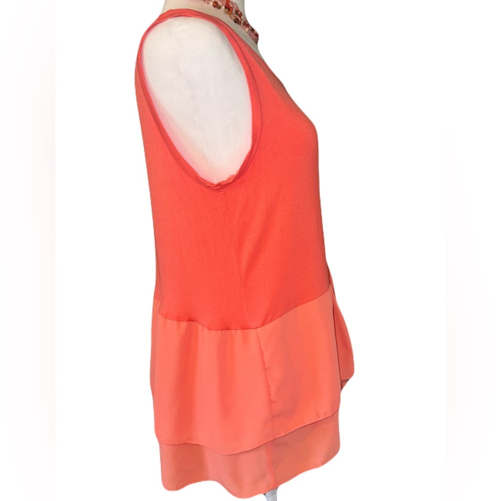 Gibson Latimer Coral Peplum Tank Top NWT Size M - Picture 6 of 11